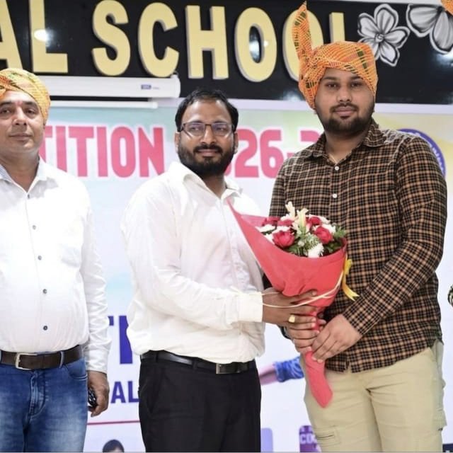 Floral bouquet presentation to Advocate Gaurav Gupta